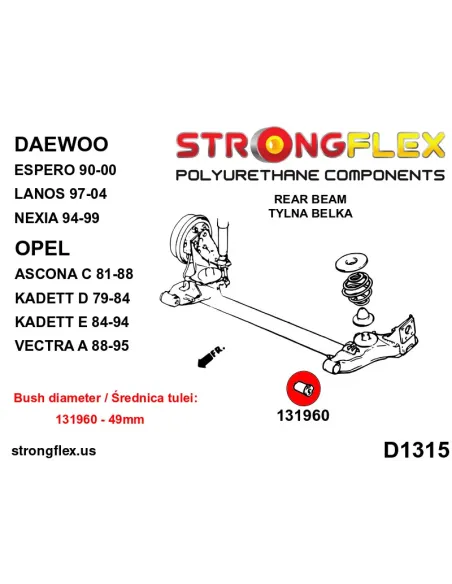 136025A: Front suspension and rear beam kit SPORT