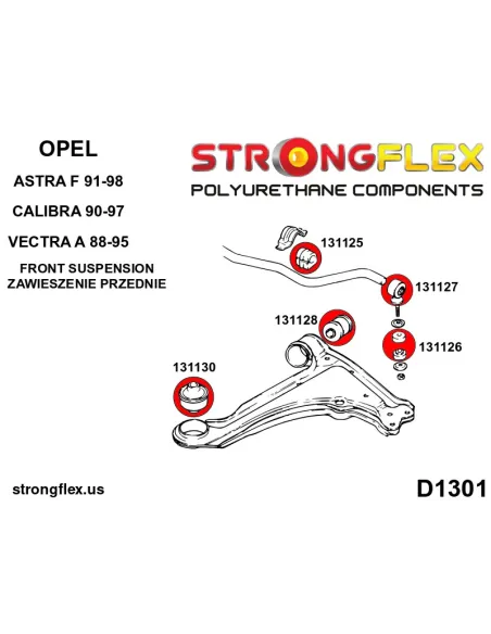 136025B: Front suspension and rear beam kit SPORT