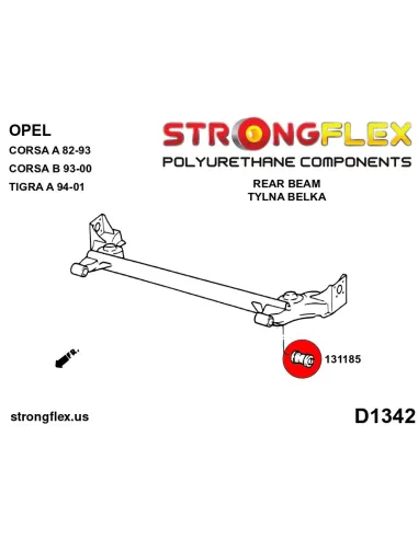 136053B: Front suspension and ream beam bush kit