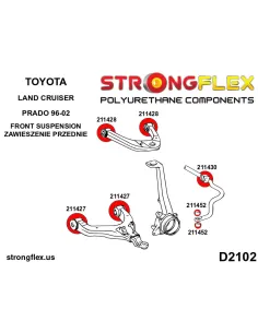 216123A: Front suspension bush kit SPORT 2