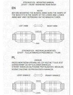 226017B: Front suspension bush kit 2
