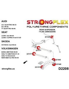 226129A: Rear suspension bush kit SPORT 2