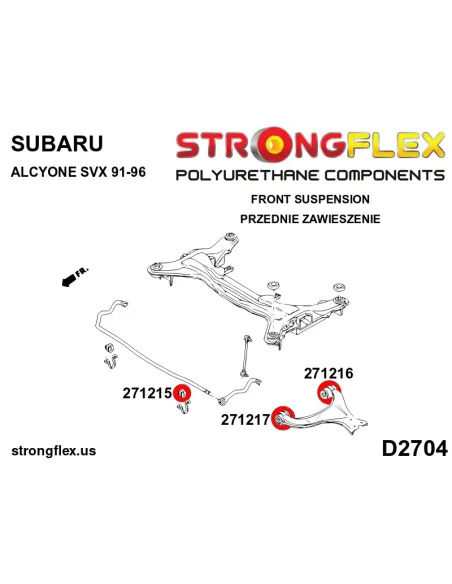 276049A: Front suspension bush kit SPORT