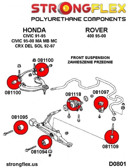 086069B: Full suspension bush kit