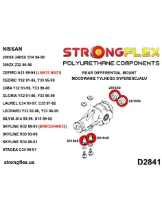 221246B: Rear subframe bush 69mm 2
