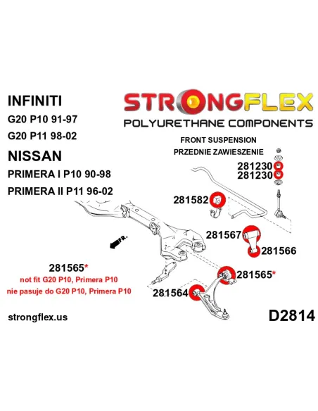 281564B: Front lower arm front bush
