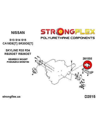 281555B: Gearbox mount NISSAN