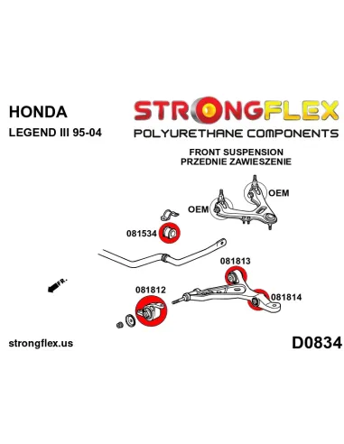081534A: Front / rear anti roll bar bush SPORT