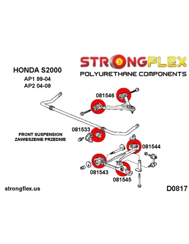 086154A: Full suspension bush kit AP2 SPORT