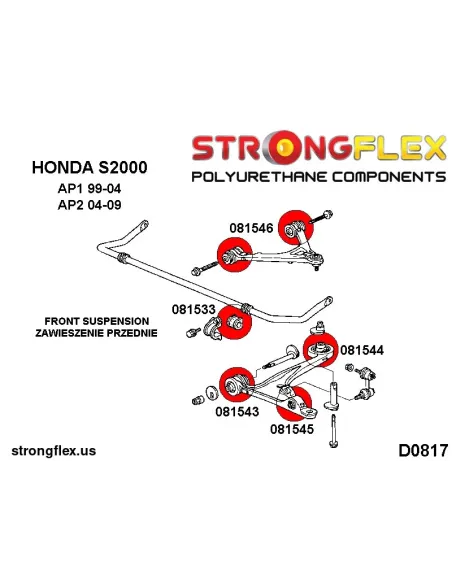 086154B: Full suspension bush kit AP2
