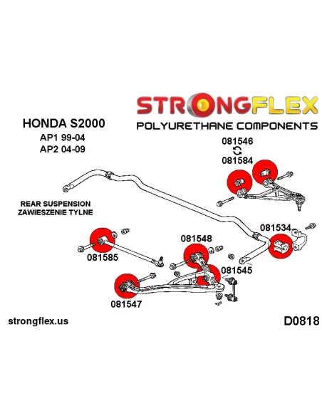086154B: Full suspension bush kit AP2