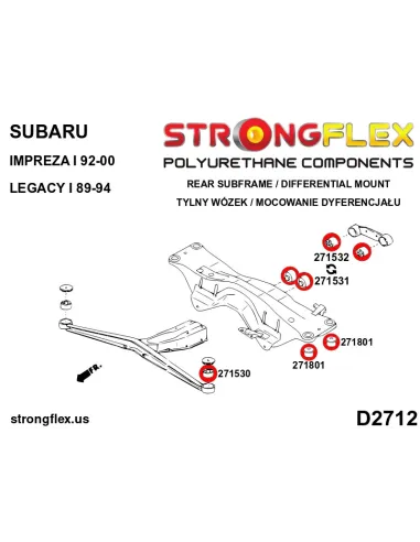 271532B: Rear diff mounting bush