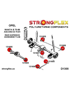 131605B: Rear centre prop mount and rear tie bar to axle bushes 2