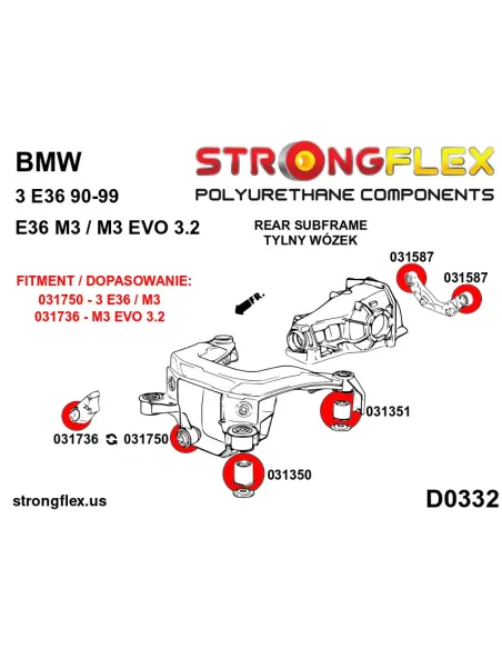 031350B: Rear subframe - front bush