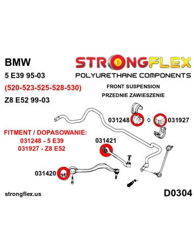 031421A: Front inner track control arm bush SPORT