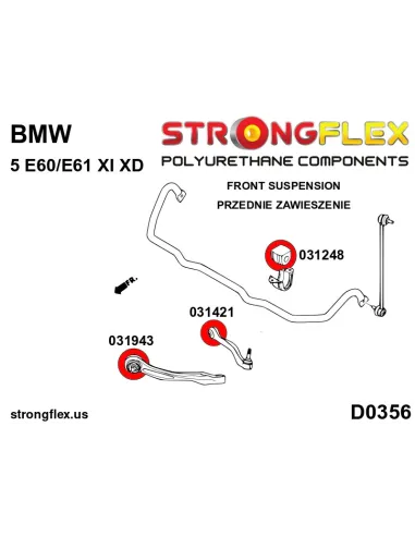 031421A: Front inner track control arm bush SPORT