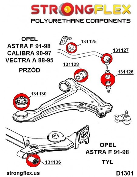 131136B: Rear subframe bush