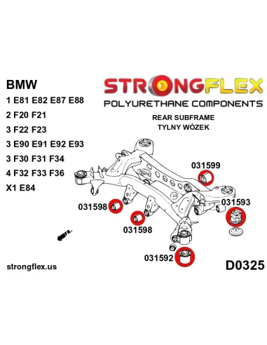 031593A: Rear subframe - rear bush SPORT