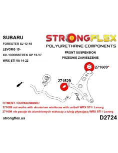 281262B: Front lower radius arm to chassis bush 2