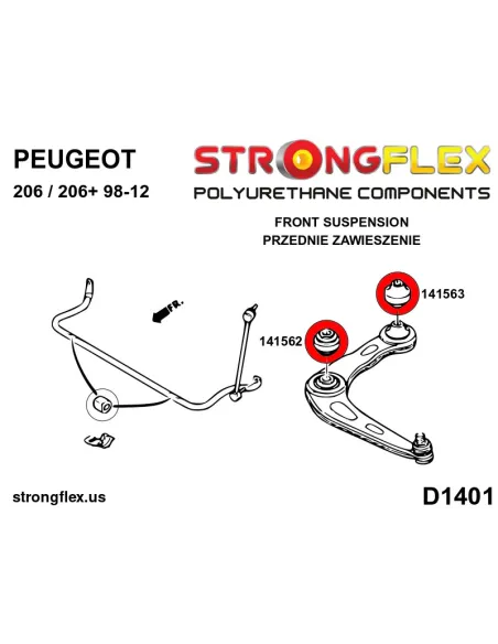 141563A: Front arm rear bush SPORT