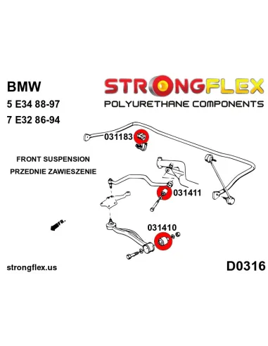 031411A: Front wishbone bush - rear SPORT