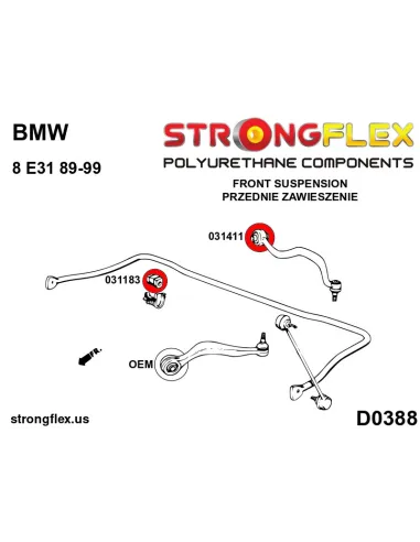 031411A: Front wishbone bush - rear SPORT