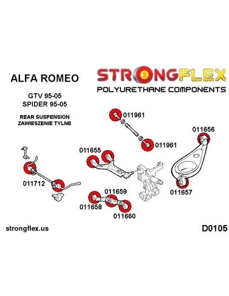 011407A: Rear wishbone rear bush SPORT