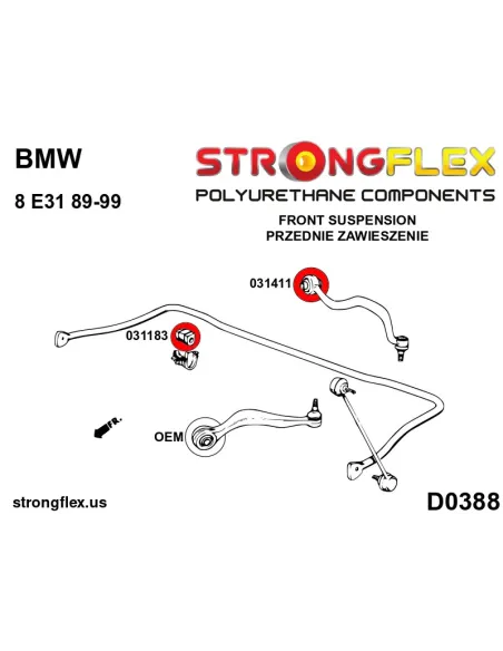 031411B: Front wishbone bush - rear