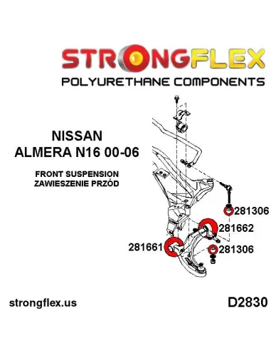 281661A: Front lower arm front bush SPORT