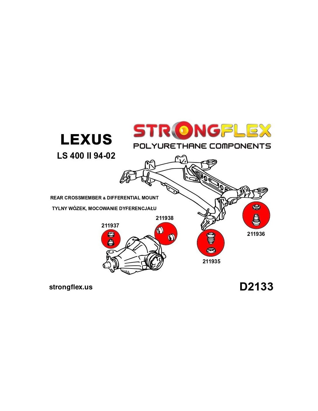 211937A: Rear differential – front bush SPORT