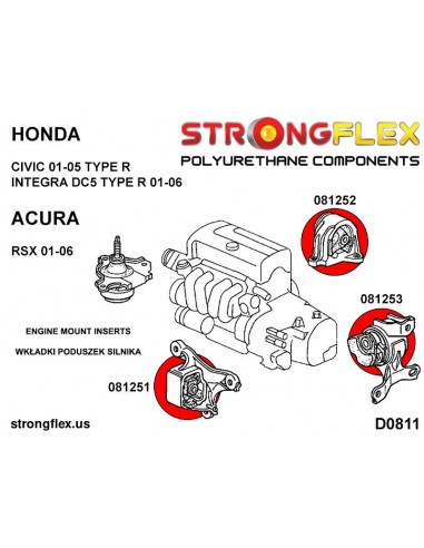 B Engine Rear Mount Inserts