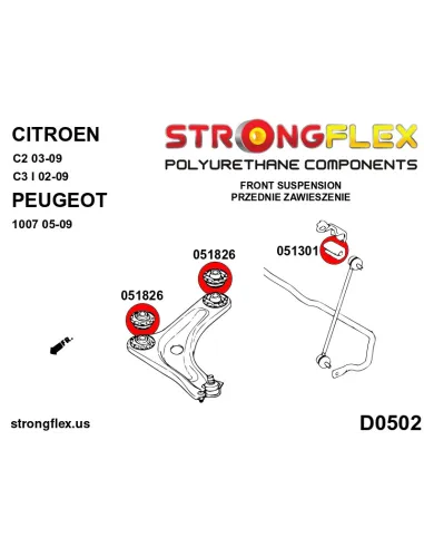 051301B: Front anti roll bar mounting