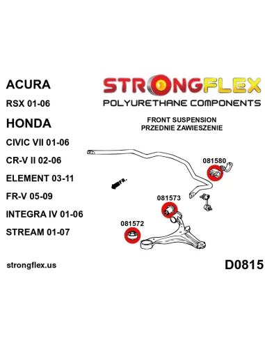 081572A: Front wishbone front bush SPORT