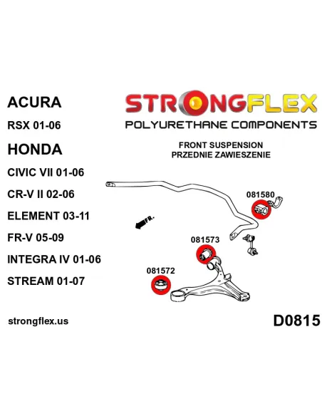 081572A: Front wishbone front bush SPORT
