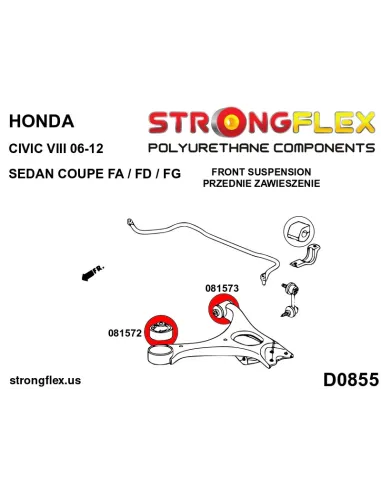 081572A: Front wishbone front bush SPORT