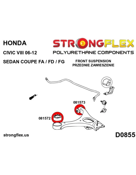081572A: Front wishbone front bush SPORT