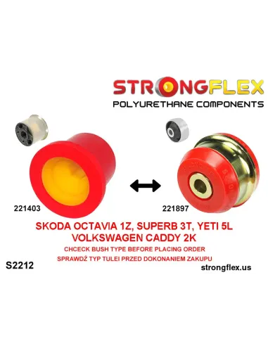 226167A: Front suspension bush kit SPORT