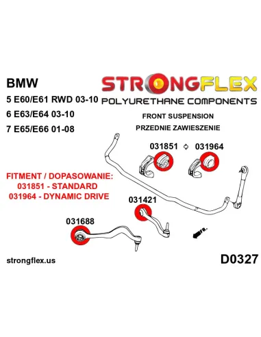 031688A: Front control arm to chassis bush SPORT