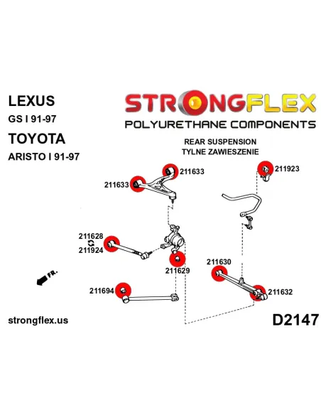 211630B: Rear track control arm inner bush