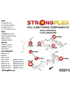 226168A: Rear suspension bush kit SPORT 2