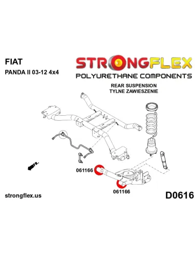 061166B: Rear trailing arm bush