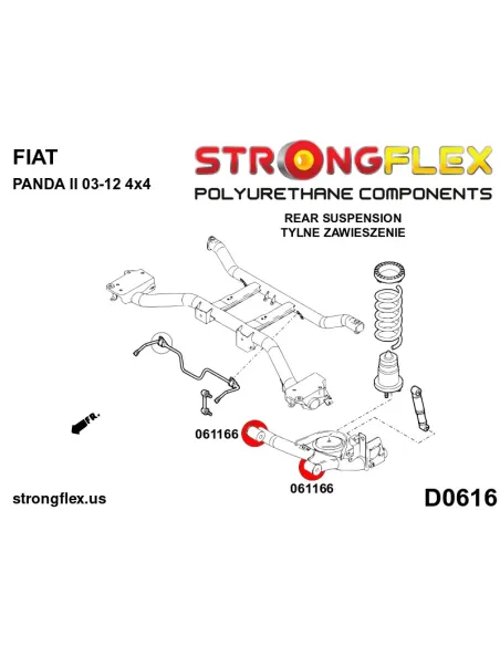 061166B: Rear trailing arm bush