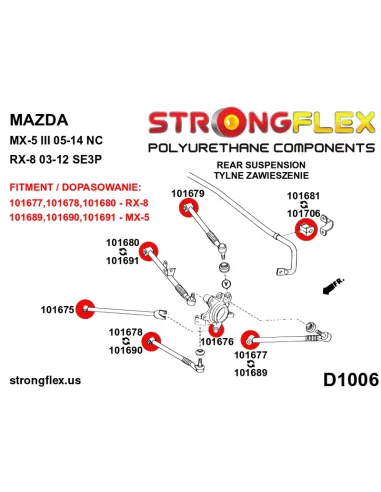 101679B: Rear upper - rear arm bush
