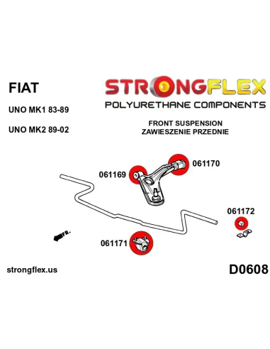 061169B: Front wishbone - front bush