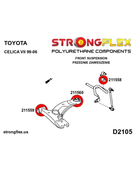 216181A: Full suspension bush kit SPORT