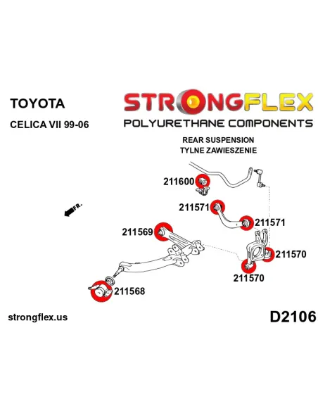 216181A: Full suspension bush kit SPORT