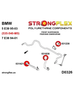 031638A: Front lower tie bar to chassis bush 66mm SPORT 2