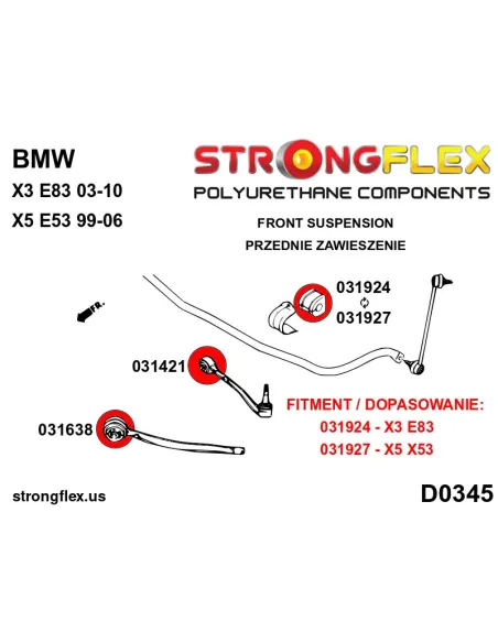 231944A: Front lower arm – inner bush SPORT 231944A: Front lower arm – inner bush SPORT
