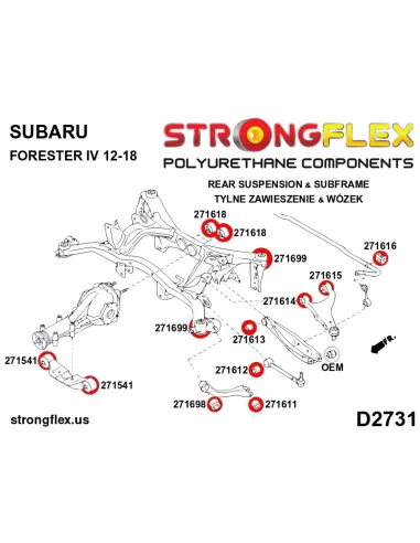 271698A: Rear trailing arm front bush SPORT