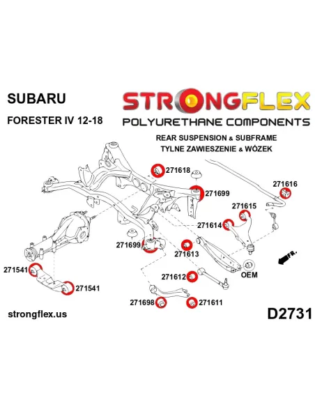271699A: Rear subframe bush SPORT
